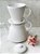 Conjunto Bule de Café 800ml e Coador em Cerâmica Branco - Imagem 4