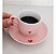 Jogo 6 Xícaras de Café com Pires em Porcelana L'amour Rosa 90ml - Imagem 5