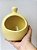 Porta Alho ou Saleiro Gourmet Cerâmica Amarelo Bebe - Imagem 2