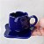 Jogo com 2 Xícaras e Pires para Chá Tulipa Azul Cobalto 200ml - Imagem 3