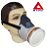 Máscara Semi Facial + Filtro 400 A1+B1 ( VO + GA ) CA12973 Air Safety (CA 12973) - Imagem 1