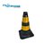 Cone de Sinalização Flexível 50 CM Amarelo e Preto Plastcor - Imagem 1