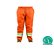 Calça Operacional em Brim Reforçada Laranja Royal com Refletivo Verde - Imagem 1