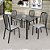 Conjunto de Mesa Com 4 Cadeiras Para Cozinha Tampo Retangular e Granito 1,20m Craqueado Sofia Ciplafe - Imagem 1