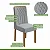 Conjunto Mesa 120x80cm Tampo MDF/Vidro Celebrare 4 Cadeiras Exclusive Móveis Lopas Amêndoa Clean/Off White/Linho Cinza Claro - Imagem 4