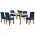 Mesa de Jantar Londrina com 6 e 4 cadeiras madeira maciça 180/ 120 - CASA BAP - Imagem 2