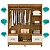 Guarda Roupa Casal MS912 4 portas 2 gavetas - Freijó / Off White Freijó/Cinza - Imagem 3