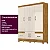 Guarda Roupa Casal MS912 4 portas 2 gavetas - Freijó / Off White Freijó/Cinza - Imagem 4