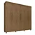 Guarda Roupa Casal Antares MDF 6 Portas 5 Gavetas-Moveis Lanza - Imagem 2