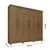 Guarda Roupa Casal Antares MDF 6 Portas 5 Gavetas-Moveis Lanza - Imagem 3