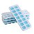 Kit 4 Formas de Gelo com Tampa Silicone Flexível Empilhável - Imagem 3
