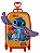 Kit Mochila Escolar Roda Tripla 3D Stitch Tropical Infantil - Imagem 3