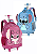 Kit Mochila Escolar Costas E Rodinhas Stitch & Angel - Imagem 3