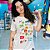 Camiseta Disney Personagens Emoji White - Imagem 1