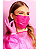 Máscara Descartável Pink com Elástico Preto Destak com 50 Unidades - Imagem 1