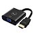 Cabo Adaptador HDMI Macho para VGA Fêmea - Unno Tekno AD4202BK - Imagem 1