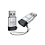 Adaptador Hrebos USB-A para USB-C OTG Prata/Preto (HS-223) - Imagem 1