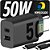 Carregador de celular turbo 50W Type-C + USB com cabo 1 metro Lehmox (LE-491 A+C) - Imagem 3