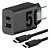 Carregador de celular turbo 50W Type-C + USB com cabo 1 metro Lehmox (LE-491 A+C) - Imagem 1