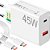 Carregador de celular turbo 45W PD USB com cabo Type-C 1 metro Lehmox (LE-407 A+C) - Imagem 1
