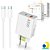 Carregador de celular turbo 45W PD USB com cabo Type-C 1 metro Lehmox (LE-407 A+C) - Imagem 3
