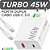 Carregador de celular turbo 45W PD USB com cabo Type-C 1 metro Lehmox (LE-407 A+C) - Imagem 7
