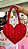 Bolsa Coração Puffer Vermelha - Imagem 1