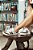 Tenis Couro Branco listras Pretas - Imagem 2
