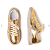 Tenis Couro Dourado Glitter - Imagem 2
