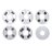 Separador de Roupas para Arara (PP, P, M, G, GG e Liso) Branco - Imagem 1