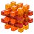 Puzzle Kong Ming Lock Qiyi - The 18 Arthats - Amber - Imagem 1