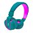 Fone de Ouvido Dobrável com Microfone OEX Teen - HS107 Headset Fluor Turquesa e Rosa - Imagem 1