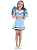 Fantasia Infantil Cheerleader Azul - Líder de torcida - Imagem 1