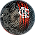 Bola de Futebol PVC/PU Número 5 Preta/Vermelha Flamengo - Imagem 3