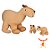 Capivara Grávida com 2 Filhotes - Imagem 2