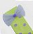 Meia KidSplash! 3/4 Verde Agua Bolas Laco Tule 3D - Imagem 2