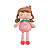 Boneca com Caixa Metoo Angela Frutas Maçazinha 33cm - Imagem 1