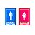 Placas de Sinalização Para Banheiro Masculino E Feminino - Imagem 1