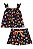 Conjunto Infantil de Blusa e Short Preto Estampado tam 04 06 e 08 - Imagem 1