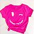 Camiseta Básica Infantil Smiles Rosa Pink - tam 4 - Imagem 1