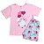 Pijama Infantil Camiseta e Short Ovelhinha tamanho 06 - Imagem 1