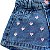 Short Jeans Infantil Bordado Coração - tam 04 - Imagem 4