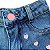 Short Jeans Infantil Bordado Coração - tam 04 - Imagem 2
