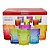 Jogo De 6 Copo 280ml De Vidro Colorido Drink, Agua, Suco - Imagem 2