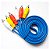 Cabo 3rca X 3rca Conector Dourado 10m Vídeo Som Tv Conversor - Imagem 4