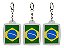 Chaveiro De Acrílico Brasil C/ Argola 4x5cm - C/12 Unidades - Imagem 1
