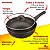 Frigideira Antiaderente Wok Grande 28cm Tampa De Vidro Preta - Imagem 2