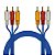Cabo 3rca X 3rca 10m Premium Dourado Audio Vídeo Som Tv Game - Imagem 3