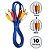Cabo 3rca X 3rca 10m Premium Dourado Audio Vídeo Som Tv Game - Imagem 1