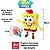 Boneco Bob Esponja E Garry Vinil Articulado Lider Brinquedo - Imagem 4